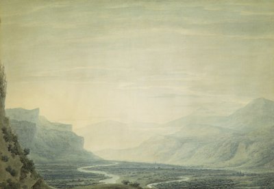 Valley with Winding Streams, Lower Part of Oberhasli from the South East by John Robert Cozens